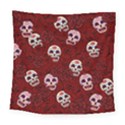 Funny Skull Rosebed Square Tapestry (Large) View1