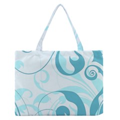 Floral Pattern Medium Zipper Tote Bag by Valentinaart