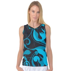 Floral Pattern Women s Basketball Tank Top by Valentinaart