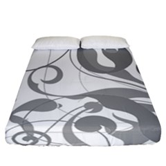 Floral Pattern Fitted Sheet (california King Size)