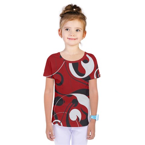 Floral Pattern Kids  One Piece Tee by Valentinaart