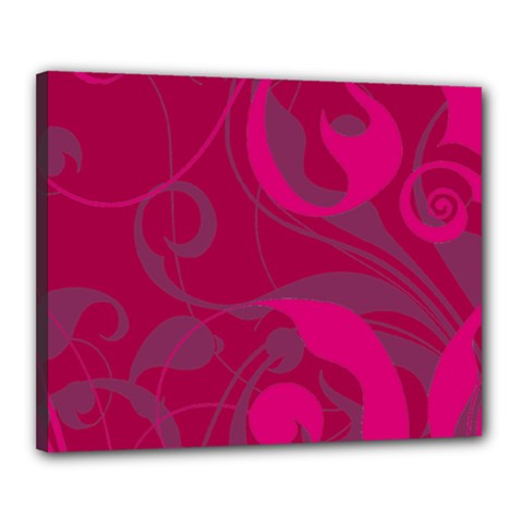 Floral Pattern Canvas 20  X 16  by Valentinaart