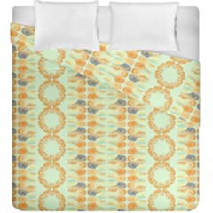 Ethnic Orange Pattern Duvet Cover Double Side (king Size) by linceazul