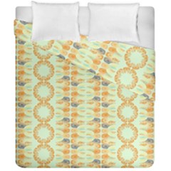 Ethnic Orange Pattern Duvet Cover Double Side (california King Size) by linceazul