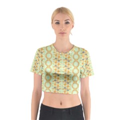 Ethnic Orange Pattern Cotton Crop Top by linceazul