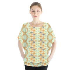 Ethnic Orange Pattern Blouse