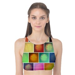 Multicolored Suns Tank Bikini Top by linceazul