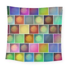 Multicolored Suns Square Tapestry (large) by linceazul