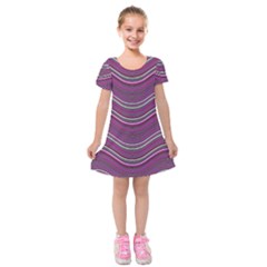 Abstraction Kids  Short Sleeve Velvet Dress by Valentinaart