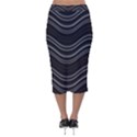 Abstraction Velvet Midi Pencil Skirt View2