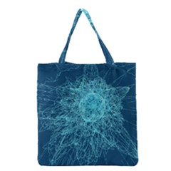 Shattered Glass Grocery Tote Bag by linceazul