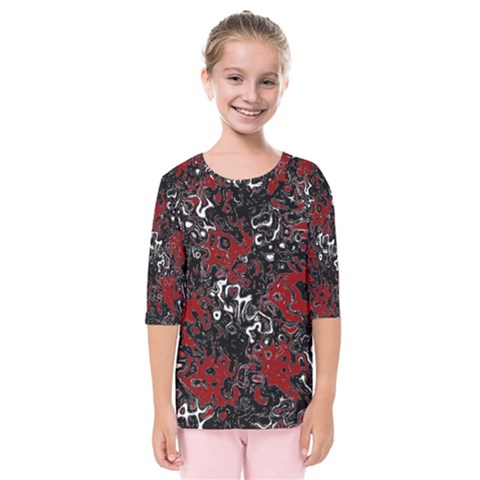 Abstraction Kids  Quarter Sleeve Raglan Tee by Valentinaart