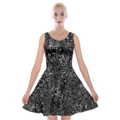 Abstraction Velvet Skater Dress by Valentinaart