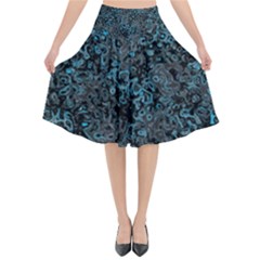 Abstraction Flared Midi Skirt by Valentinaart