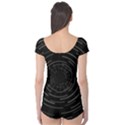 Abstract Black White Geometric Arcs Triangles Wicker Structural Texture Hole Circle Boyleg Leotard  View2