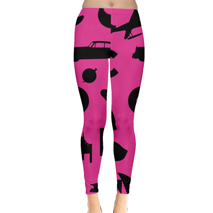 Car Plan Pinkcover Outside Leggings 