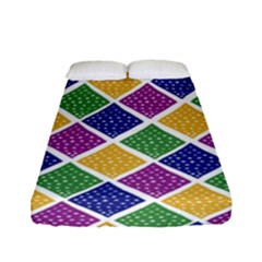 African Illutrations Plaid Color Rainbow Blue Green Yellow Purple White Line Chevron Wave Polkadot Fitted Sheet (full/ Double Size) by Mariart