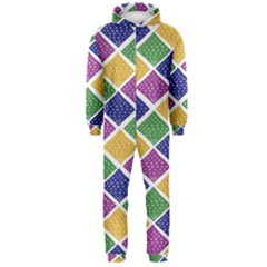 African Illutrations Plaid Color Rainbow Blue Green Yellow Purple White Line Chevron Wave Polkadot Hooded Jumpsuit (men)  by Mariart