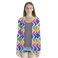 African Illutrations Plaid Color Rainbow Blue Green Yellow Purple White Line Chevron Wave Polkadot Cardigans by Mariart