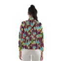 Building City Plaid Chevron Wave Blue Green Wind Breaker (Women) View2