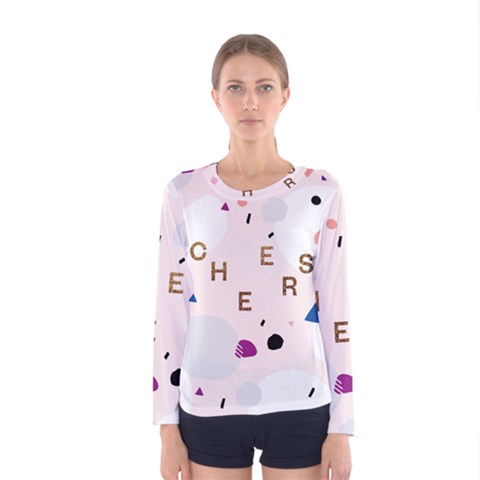 Cheers Polkadot Circle Color Rainbow Women s Long Sleeve Tee by Mariart