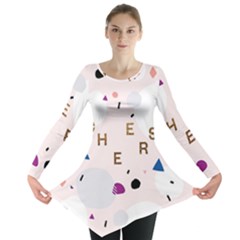 Cheers Polkadot Circle Color Rainbow Long Sleeve Tunic  by Mariart