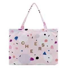 Cheers Polkadot Circle Color Rainbow Medium Tote Bag by Mariart