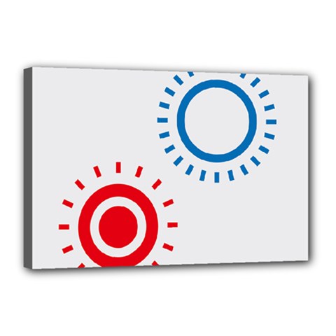 Color Light Effect Control Mode Circle Red Blue Canvas 18  X 12 