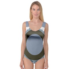 Circle Round Grey Blue Princess Tank Leotard  by Mariart