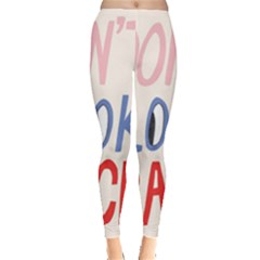 Don t Look Back Big Eye Pink Red Blue Sexy Leggings  by Mariart