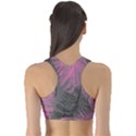 Feathers Quill Pink Grey Sports Bra View2