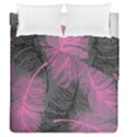 Feathers Quill Pink Grey Duvet Cover Double Side (Queen Size) View1