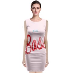 Girl Boss Pink Red Blue Sexy Classic Sleeveless Midi Dress