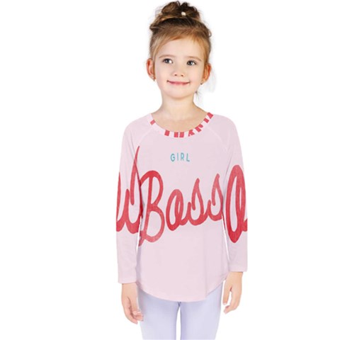 Girl Boss Pink Red Blue Sexy Kids  Long Sleeve Tee by Mariart