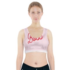 Girl Boss Pink Red Blue Sexy Sports Bra With Pocket