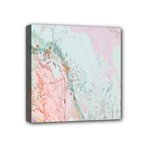 Geode Crystal Pink Blue Mini Canvas 4  X 4  by Mariart