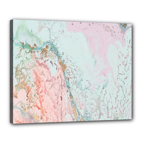 Geode Crystal Pink Blue Canvas 20  X 16  by Mariart