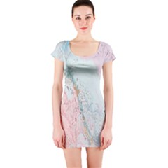 Geode Crystal Pink Blue Short Sleeve Bodycon Dress by Mariart