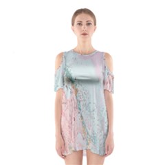 Geode Crystal Pink Blue Shoulder Cutout One Piece by Mariart