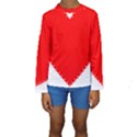 Heart Rhythm Inner Red Kids  Long Sleeve Swimwear View1