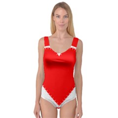 Heart Rhythm Inner Red Princess Tank Leotard  by Mariart