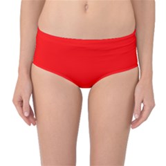 Heart Rhythm Inner Red Mid-waist Bikini Bottoms by Mariart