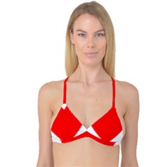 Heart Rhythm Inner Red Reversible Tri Bikini Top by Mariart