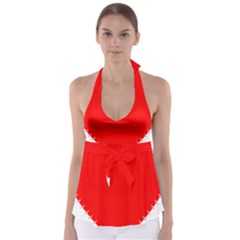 Heart Rhythm Inner Red Babydoll Tankini Top by Mariart