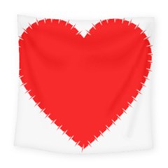 Heart Rhythm Inner Red Square Tapestry (large) by Mariart