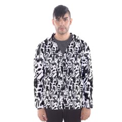 Deskjet Ink Splatter Black Spot Hooded Wind Breaker (men) by Mariart