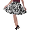 Deskjet Ink Splatter Black Spot A-line Skater Skirt View2