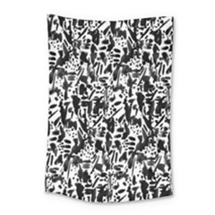 Deskjet Ink Splatter Black Spot Small Tapestry