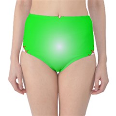 Heart Rhythm Inner Green Red High-waist Bikini Bottoms by Mariart