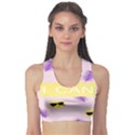 I Can Purple Face Smile Mask Tree Yellow Sports Bra View1